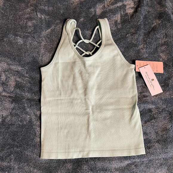 NWT Spiritual Gangster Infinity Seamless Tank Beach Glass Size M/L - Picture 1 of 6